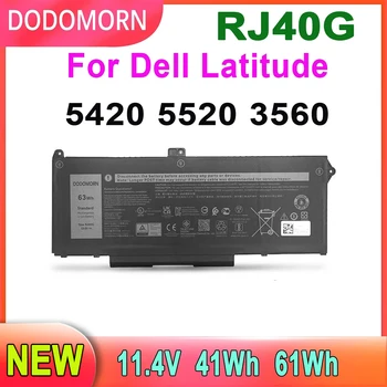 DODOMORN RJ40G Nešiojamas Baterija Dell Latitude 5520 5420 Tikslumo 3560 Serijos P104F P137G 01K2CF 075X16 0WK3F1 41Wh 61Wh