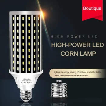 E27 Didelės galios LED Lemputes, 50W Apšvietimas, Ventiliatorius, Kukurūzų 360 Laipsnių Liuminescencija, Atidengta Kukurūzų Lempos, LED Lemputės