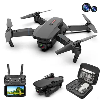 E88 Pro Drone 4k Dual Camera Vr 3D Režimas 15 Minučių skrydžio Baterijos Ilgo Nuotolio Fpv Rc Sulankstomas Mini Dron