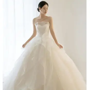 Elegent Stebėjimo Vestuvių Suknelė 2023 Naujų Romantiškų Pasakų Lotus Lapų Princesė Vestuvių Suknelė Kamuolys Suknelė Grindų ilgis Vestido De Novia
