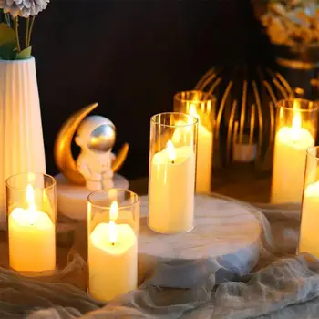 Elektroninių Žvakių Šviesos Saugus Unikalus Imituojant Tikrąjį Kūrybos Romantiška Vestuvių Atmosferą Naujoviškas Namų Dekoro Vestuvių Rekvizitai