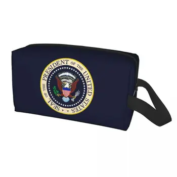 Europos, Jungtinių amerikos valstijų Prezidentas Makiažas Maišelį Kelionių Organizatoriaus Kawaii Donald Trump JAV Balsuoti Prezidento Rinkimų Logotipą, tualetinių reikmenų