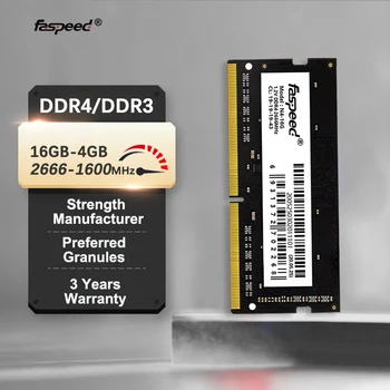 Faspeed Atminties DDR4 Ram 16GB DDR3 8GB 4GB 3200 2666 1600 MHz Sąsiuvinis Memoria Ram 1.35 V, 1.5 V CL11 CL19 16 8 GB SODIMM Laptop