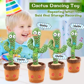 Gimtadienio Dovana Šokių Kaktusas Elektronų Pliušinis Žaislas Minkštas Pliušinis Lėlės Kūdikiams Kaktusas, Kad Gali Šokti Ir Dainuoti Balso Interaktyvus Bled