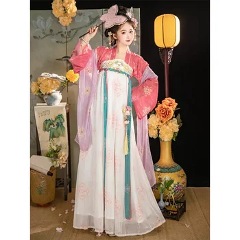 Hanfu Suknelė Moterims Senovės Kinų Tradicinio Siuvinėjimo Hanfu Moteris Pasakos, Cosplay Kostiumų Vasaros Suknelė Rožinės Spalvos Hanfu Moterims