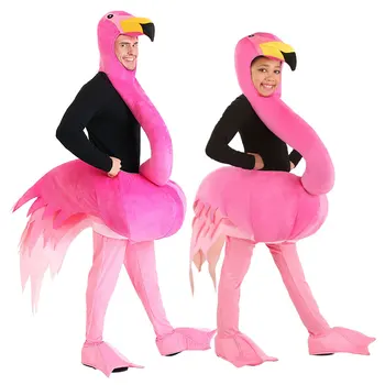 Helovinas Gyvūnų Vaidmenį Flamingo Cosplay Kostiumas Vaikų Dienos Pasakų Etapo Rezultatus Suaugusių Gyvūnų, Paukščių, Flamingo Drabužiai