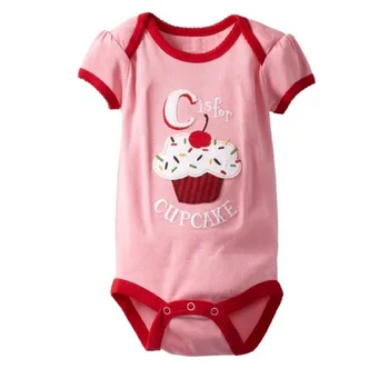 Hooyi Vasaros rožinis tortas baby girl Bodysuits trumpas rankovės kūdikių, mergaičių drabužiai naujagimiams jumpsuit 100% Medvilnė