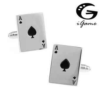 iGame Pokerio rankogalių segtukai Didmeninės ir mažmeninės prekybos Naujovė Kazino Žaisti Kortelės Dizaino, Kokybės Žalvario Medžiaga Nemokamas Pristatymas