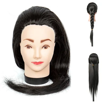 Ilgi Plaukai Moters Manekenas Galvos Plaukai Pjovimo Stiliaus Praktikos Modelį, Kirpyklos Mokymo Manikin Lėlės Galvą