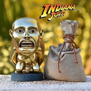 Indiana Jones Vaisingumo Statula Indiana Jones Idol Aukso Vaisingumo Statula Dervos Vaisingumo Idol Skulptūra su Akių Masto Raiders