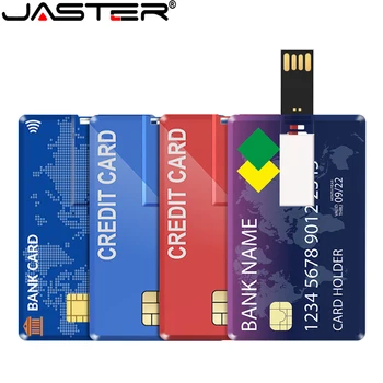 JASTER Baltos Kortelės, USB 2.0 Flash Drive 128GB Nemokamai Spalvotas Spausdinimas Memory Stick 64GB Nešiojamų Pen Drive 16GB 32GB Kūrybos Dovanos