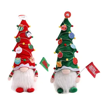 Kalėdų Gnome Beveidis Lėlės Naktį, Šviesos, Linksmų Kalėdų Dekoracijas Namams Atostogų Ornamentu Kalėdų Dovana Naujųjų Metų