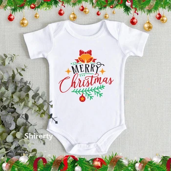 Kalėdų Kūdikio Bodysuit Kūdikių Romper Bamblys Berniukų, Mergaičių Naujųjų Metų Drabužių Nėštumo Skelbimas