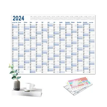 Kasmet Sieninis Kalendorius 2024 M. Metinės Ištisus Metus Tvarkaraštį Visų Metų Kalendorius 365 Dienų Kalendorius Didelis Plakatas Kalendorius Akademinis Darbas