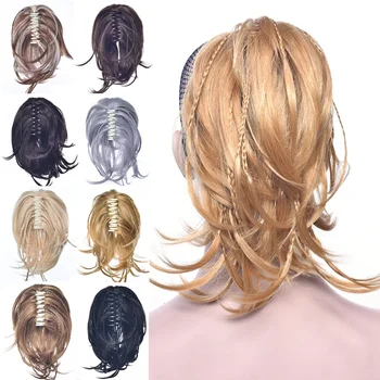Kasytės Hairpiece Sintetiniai Plaukai Šviesūs, Juoda Įrašą Plaukų Pratęsimo Tiesiai Ponio Uodega Balta Letena plaukai surišti į uodegą Moterims