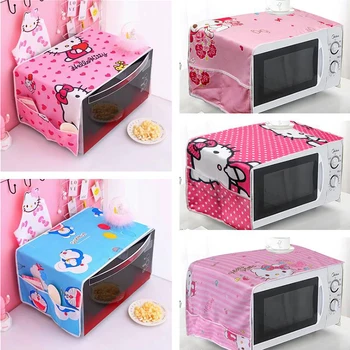 Kawaii Hello Kitty Mikrobangų Krosnelė Apima Animacinių filmų Anime Katės Dulkių Padengti Namų Virtuvės Reikmenys su Saugojimo Krepšys Dvigubos Kišenės