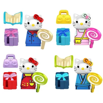 KF6166 Naujas Hello Kitty Rinkinys Kūrimo Bloką, Mini Veiksmų Skaičius, Žaislai