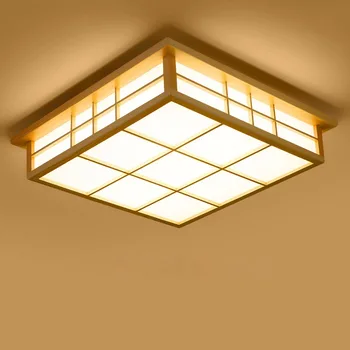 Kinų Stiliaus Medienos LED Lubų Šviesos gyvenamojo Kambario, Valgomojo, Miegamojo Studijų Japonijos Aikštė Medienos Lubų Šviestuvo Šviesos Šviestuvas