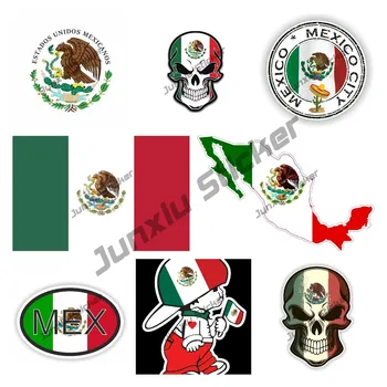 Kūrybos Meksikos Vėliavos Lipdukas Meksikos Vėliava Automobilių Juostele Moto Lenktynių Vėliavos Lipdukas, Riedlentė Decal Bike Moto Tuning Meksika PVC Lipdukai