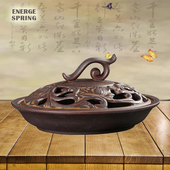 Labai Didelis Keramikos Smilkalų Degiklis Kinijos Moskitų Ritės Laikiklį Patalpų Keramikos Retro Lotus Censer Namų Dekoracijos