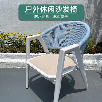 Laisvalaikio ir prabangus rotango kėdės, modernaus ir minimalistinio namų vartotojams, Šiaurės kėdės, atlošas austi rotango kėdės