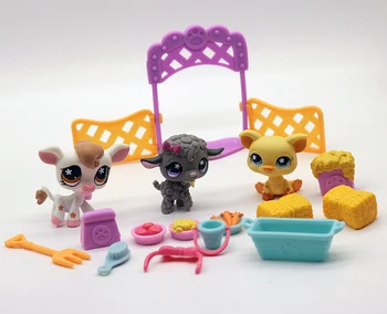 Laisvas Pakavimo Originalus 4-5 cm Senus Pet Shop Žaislai Monkey Triušis Cat Kitten Pav Mini Žaislas Duomenys Klasikinis Mažai Pet Žaislai