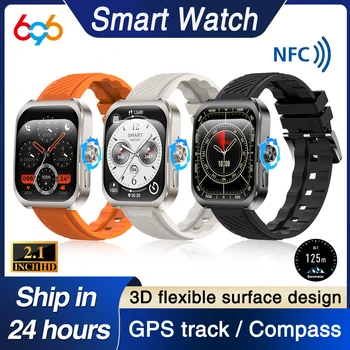 Lauke Protingas Laikrodžiai Vyrams Gestų Kontrolės Blue Tooth Skambinkite Smartwatch Sporto Treniruoklių Kompasas Širdies ritmo Vandeniui GPS Kelio NFC