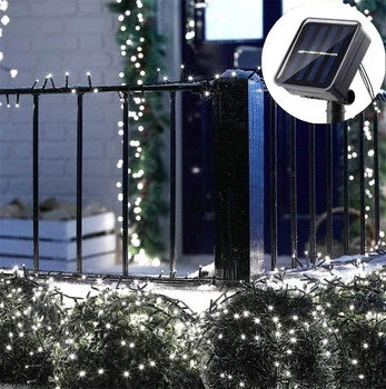 Lauke Saulės String Šviesos diodų (LED) 8 Režimai Saulės Žibintas atsparus Vandeniui Sodo Vestuves Kalėdų Eglutė Namų Kiemo Saulės Šviesos