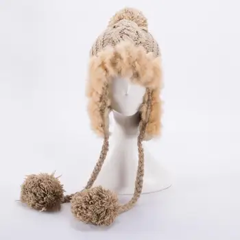 Lawliet Megzti Vilnos Nekilnojamojo Pompon Skrybėlę Žiemos Moterys Beanies Skrybėlės kullies Atsitiktinis Bžūp A018