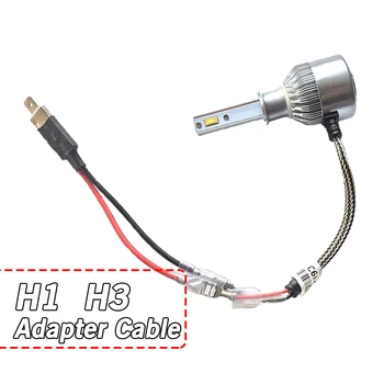 LED H1 H3 Adapterio Laido Vieną Konverteris H1 Laidų Jungties Kabelis CANbus Konversijos HID Žibintų Lemputės Prijunkite Laido Perdavimas