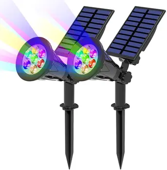 LED Lauko Saulės Žibintai RGB Kraštovaizdžio Vejos Šviesos Sodas Vandeniui Žemės Šviesos Kelias Kiemo Kieme Šalis Apdaila