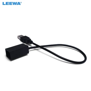 LEEWA 10vnt AUX Pratęsimo USB Adapterio Kabelis Viela Honda Civic/Jazz/CR-V/Accord/Kosta/Odyssey OEM Galvos Vienetas Garso laikmenose Sistema