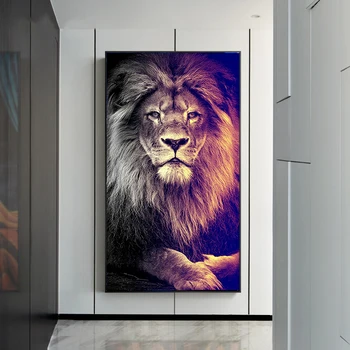 Liūtai laukinių gyvūnų liūtas karalius Drobė Meno Tapybos Plakatai ir Spausdina Cuadros Sienos Meno Nuotrauką Kambarį Namų Dekoro