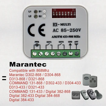 Marantec RX MULTI Imtuvas Marantec Skaitmeninis 302 304 382 384 868 MHz 433MHz Garažo Vartų Nuotolinio Valdymo pultelis