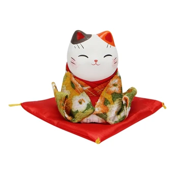 Mielas Japonų Kimono Pasisekė Katė Becoration Automobilių Apdailos Mažos Angos, Housewarming Vestuvių Dovana Kūrybos Apdaila