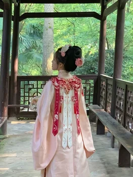Ming Dinastija Nuolatinis Apykaklės Sunkiosios Pramonės Phoenix Išsiuvinėta Vestuvinė Suknelė 