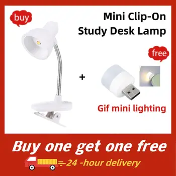 Mini Clip-On Tyrimą, Stalo Lempos Baterija Lankstus staliukas Lempos Apšvietimo Lempos, LED Mini Knygą Šviesos Skaitymo Šviesa