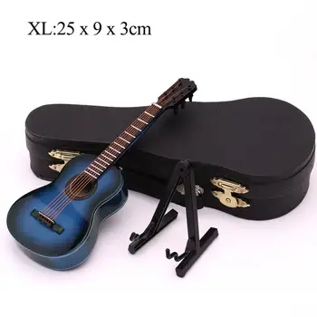 Mini Gitara Miniatiūrinis Modelis, Klasikinė Gitara Miniatiūrinės Medinės Mini Muzikos Instrumentų Kolekcijos Modelis