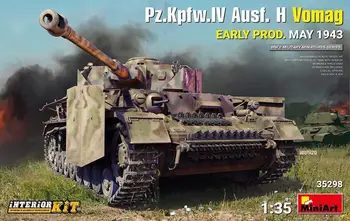 MiniArt 35298 1/35 Pz.Kpfw.IV Ausf. H Vomag. Pradžioje Prod. (Gali 1943 m.) m/Interjeras