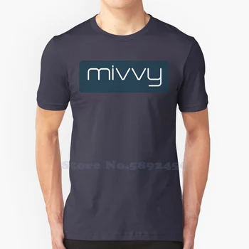 Mivvy Logotipą, Atsitiktinis Marškinėliai Aukščiausios Kokybės Grafinis 100% Medvilnės Tees