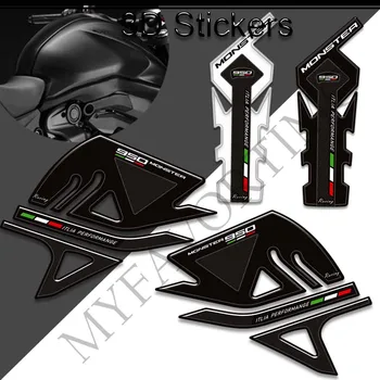 Motociklo Bakas Trinkelėmis 3D Lipdukai Ducati Monster 950 Lipdukai Dujos mazutas Rinkinys Kelio Apsaugos Spaustuvai, Emblema, logotipas