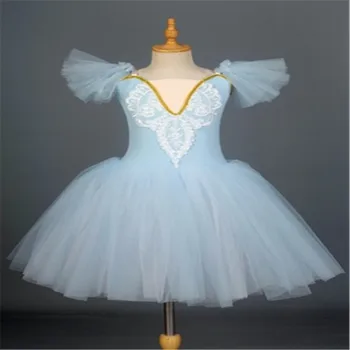 Mėlynos Mergaitės Nauja Baleto Sijonas Vaikų etape atlikti ilga suknelė Veiklos Šokio tutu Kostiumai