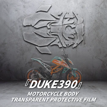 Naudoti KTM DUKE390 Motociklo viso Kūno Skaidrios Apsauginės Plėvelės Dviračių Priedai Savarankiškai Gijimas apsauginės Plėvelės Rinkiniai