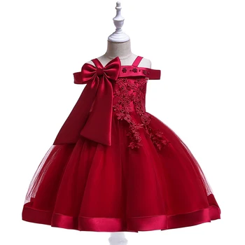 Nauja Vaikų Suknelė peteliškę Mergaičių Aplikacijos Princesė Dress Tinklelio Suknelė Vakarų Fortepijono Atlikimo Suknelė Rodyti