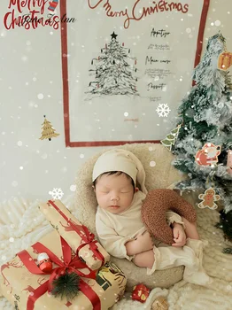 Naujagimio foto prekėms, kūdikių drabužių, skrybėlių kutas antklodė kalėdos studija fotografavimo priedai Chrismas festivalis punktas
