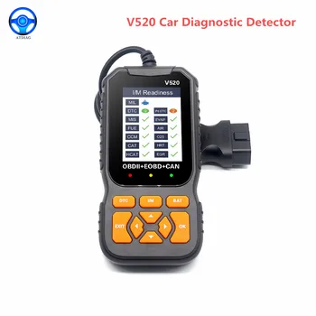 Naujas Atvykimo V520 Automobilių Diagnostikos Detektorius DC 9V-16V Kodas Skaitytojas OBD2 Funkcija Gedimų Diagnostikos Testeriu Patikrinti Variklio Automatinio Nuskaitymo Įrankis