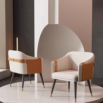 Naujas Kinijos Minkštas Valgomojo Kėdė Modernios Šviesos Prabangus Viešbutis Dizaineris Laisvalaikio Derybų Kėdė Poilsio Kambarį 카페의자 Baldai