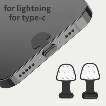 Naujas Mobilusis Telefonas Stabdžių Dulkių Prijunkite USB Tipo C Įkrovimo lizdas Dulkių Plug Silikono apsauga nuo dulkių Dangtelis Kamštis 