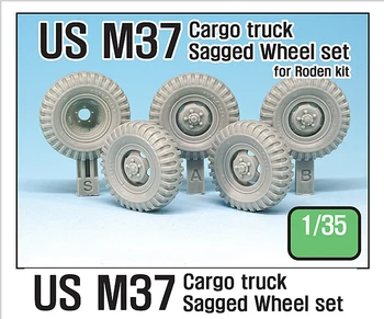 Naujas Nesurinkti 1/35 šiuolaikinių JAV M37 Krovinių Sunkvežimių Sagged Varantys nustatyti Dervų Rinkinys 