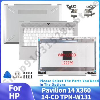Naujas Originalus LCD Back Cover For HP Pavilion X360 14-CD TPN-W131 Palmrest didžiąsias Apačioje Atveju Vyriai Sidabro Pakeitimo